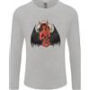 Gildan T-Shirt A Maniche Lunghe Devil Woman Guitar Death Heavy Metal Rock