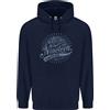 Big On Birthdays Felpa Navy Blue In Cotone 80% Compleanno Distressed 80 Anni Fatta Nel 1946