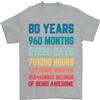 Gil dan 80th Compleanno 80 Età T-Shirt 100% Cotone