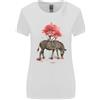 Gildan T-Shirt Donna A Manica Larga Acquerello Zebra E Albero