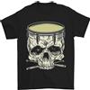Gil dan Maglietta Da Uomo Skull Snare Drum Drummer Drumming 100% Cotone