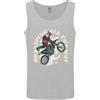 Gildan Motocross Natale Babbo Natale MotoX Biker Giacca Senza Maniche Uomo