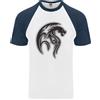 Fruit of the Loom Nero Tribale Stile Tatuaggio Dragon DA UOMO S/S Baseball T-Shirt