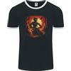 Fruit of the Loom Maglietta Ringer Per Uomo Skull Biker Moto Halloween 25 FotL