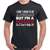 Drumming T-Shirt I Don'T Mean To Be Stupenda Batterista Uomo Divertente Drum