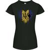 Gildan Love Barbados Flag Barbadian Day Calcio T-Shirt Donna Taglio Petite