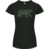 Gildan T-Shirt Grizzly Bear Circuit Board Donna Taglio Petite