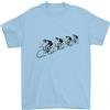 Gil dan Ciclismo Peloton Ciclisti Bicicletta T-Shirt 100% IN Cotone