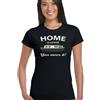 Home Is Where Voi Moor It Donna Divertente Stretto Barca T-Shirt Canal Barge