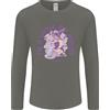 Gildan A Bit Witchy Divertente Gatto di Halloween Strega da Uomo Manica Lunga T-Shirt