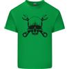 Gildan T-Shirt Per Bambini Spanner Skull Meccanico Auto Biker Moto