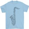 Gil dan Un Sassofono Strumento Musicale Ottone Fascia T-Shirt 100% Cotone