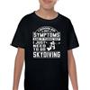 Paracadutismo T-Shirt Uomo Divertente Skydive Gratuito Cadente Sintomi 1 2 3 4