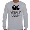 Drumming T-Shirt Batterista Uomo Divertente Kit Bastone Snare Drum Un Bad Day Il