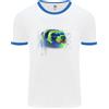 Fruit of the Loom Una Maglietta Ringer Da Uomo Acquerello Di Furetto