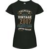Gildan T-Shirt Premium Vintage 19 Anni 2007 Donna Taglio Petite