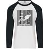 Fruit of the Loom Scuba Codice a Barre Immersione Diver Divertente Uomo L/S Baseball T-Shirt