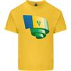Gildan Arricciato Saint Vincent E Grenadines Bandiera Calcio Uomo Cotone T-Shirt