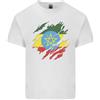 Gildan Torn Etiopia Bandiera Etiope Giorno Calcio Uomo Cotone Leggero T-Shirt