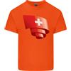 Gildan T-Shirt In Cotone Con Bandiera Della Svizzera Per Uomini Giornata Del Calcio