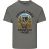 Gildan T-Shirt In Cotone Divertente Per Uomini Con Alberi E Vino