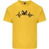Gildan Maglietta In Cotone Per Uomo Con Stampa Drum Kit Pulse ECG Drummer Drumming