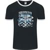 Fruit of the Loom Zero Fooks Given Teschi Biker Moto Maglietta Ringer Uomo FotL