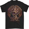 Gildan Albero Teschio T-Shirt 100% IN Cotone