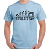 T-Shirt Drum Evolution Uomo Divertente Batteria Piatti Kit Bacchette Batterista
