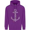 lovetshirts Vela Ancora Marinaio Barca Capitano Nave Uomo 80% Cotone Felpa con Cappuccio