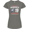Gildan 19 Anni Di Matrimonio 19° Rugby Donne Taglio Petite T-Shirt