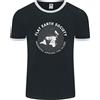 Fruit of the Loom T-Shirt Ringer Uomini Flat Earth Society Membri In Giro Per Il Mondo FotL