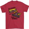 Gildan T-Shirt Vintage Anni '80 Musica Cassetta Old School Spinner Uomo 100% Cotone