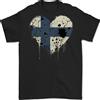 Gildan Love Finland Flag Finnish Day Football Mens T-Shirt 100% Cotone