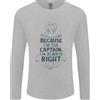 Gildan T-Shirt Da Uomo Con Maniche Lunghe Del Capitano Di Vela Narrow Boat Barge