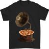 Gil dan Pizza Grammofono Giradischi Vinile Records Dj T-Shirt 100% Cotone