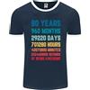 Fruit of the Loom T-Shirt Ringer Per Uomo 80 Anni Compleanno 80