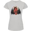 Gildan Devil Woman Chitarra Death Heavy Metal Rock T-Shirt Donna Taglio Petite