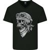 Gildan T-Shirt In Cotone Con Collo A V Per Uomo Teschio Biker Outlaw Moto