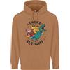 lovetshirts T- Rex Cooler Than Slitte Divertente Natale Uomo 80% Cotone Felpa con Cappuccio