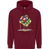 lovetshirts Felpa Divertente Con Rubik's Cube In Cotone 80% Per Uomo
