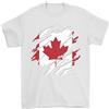 Gildan T-Shirt Uomo Canada Flag 100% Cotone