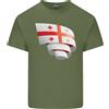 Gildan Arricciato Georgia Bandiera Georgiano Giorno Calcio Uomo Cotone Leggero T-Shirt