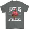 Gildan Funghi Home Is Where You'Re Free T-Shirt 100% Cotone