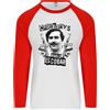 Fruit of the Loom Pablo Escobar Crime Pays Maglietta Baseball A Maniche Lunghe Per Uomo