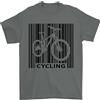 Gil dan Ciclismo Codice a Barre Ciclisti Bicicletta T-Shirt 100% Cotone