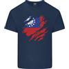 Gildan Torn Myanmar Bandiera Birmano Giorno Calcio Uomo Cotone Leggero T-Shirt