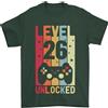 Gildan T-Shirt Da Uomo Per Il 26° Compleanno, 26 Anni, Livello Up, 100% Cotone