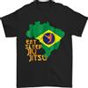 Gildan Eat Sleep Jiu Jitsu Brasiliano Mma T-Shirt 100% Cotone