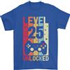 Gildan T-Shirt Da Uomo Per Il 25° Compleanno 25 Anni Livello Up Gaming 100% Cotone